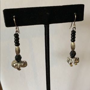 Sterling Silver Frog Earrings